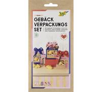 folia 48205 - Set de embalaje para pasteles BAKERY, 6 bolsas de regalo con lazos decorativos y etiquetas, incl. 6 x 40 cm de alambre chenilla, para dulces y pasteles