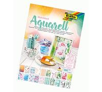 Folia 48749 - Bloc de acuarela (270 g/m², aprox. 24 x 34 cm, hojas surtidas en 20 diseños diferentes, multicolor