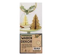 folia 49212 - decoración de Nido de Abeja Hygge Xmas Trees, Juego de 2 Colgantes Navideños, Altura Aprox. 20 y 13 Cm, decoración Navideña Plegable para El Interior