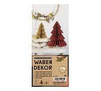 folia 49213 - decoración de Nido de Abeja Árboles de Navidad, Juego de 2 Colgantes Navideños, Altura Aprox. 20 y 13 Cm, decoración Navideña Plegable para El Interior