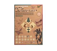 folia 49898 Magic Christmas Paper, Kraft Paper Pad with 20 Sheets, 115 and 270 g