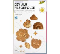 folia 520 - Papel de aluminio para repujar DIY, cobre, 3 hojas, 70µ, aprox. 18,5 x 29,7 cm, papel de metal duro extra fuerte