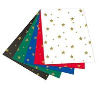 Folia 5899 - Cartulina con estrellas, 50 x 70 cm, 10 hojas, surtidos