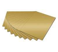 Folia 6166 - cartulinas 50 x 70 cm Dorado Brillante cartón de 300 G/qm, 10 Hojas