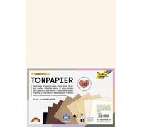 folia 6497-SHADES of US, DIN A4, Bloc de Papel de Dibujo de 130 g/m Hojas en 10 Colores, para Manualidades, decoración y embellecimiento, Multicolor, 100 Sheets