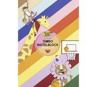 folia 687 - Bloc de manualidades Jumbo BASIC, 23 x 33 cm, bloc con cartulina de 130 g/m² y cartulina fotográfica de 300 g/m², 50 hojas en 25 colores, para manualidades, adornos y decoración