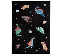 folia 69015 - Carpeta A3 Hot Foil Space Dinos, de cartón Resistente con Banda elástica