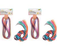Folia 732050 - Cintas de plástico Transparente con Purpurina para Hacer Pulseras (50 Unidades de Colores) [Importado de Alemania], Color/Modelo Surtido (Paquete de 2)