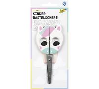 folia 771 - Tijeras para Manualidades Infantiles Unicorn, Aprox. 16 cm, Tijeras Infantiles con Motivo de Unicornio y Regla en Relieve, Acero Inoxidable con Esquinas Redondeadas, para diestros