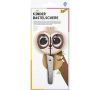 folia 773 - Tijeras para Manualidades Infantiles Sloth, Aprox. 16 cm, Tijeras Infantiles con Motivo de Perezoso y Regla en Relieve, Acero Inoxidable con Esquinas Redondeadas, para diestros