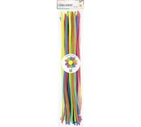 folia 778194 - Alambre de chenilla NEON, 100 limpiapipas en colores neón, 50cm x Ø 8 mm, para manualidades y diseño de pequeñas figuras de chenilla