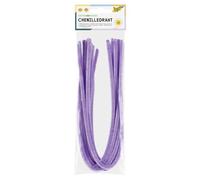 folia 77831 - Alambre de chenilla, 10 piezas en color morado, diámetro 8 mm y 50 cm de largo, ideal para niños para manualidades y diseño de animales, figuras y otras formas
