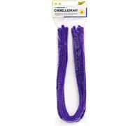 folia 77832 Alambre de Chenilla, 10 Unidades de Color Morado Oscuro, diámetro 8 mm y 50 cm de Largo, Ideal para niños para Manualidades Animales, Figuras y Otras Formas