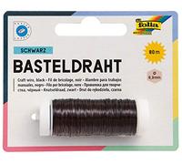Folia 79290 - Hilo de Cobre para Manualidades 0,3 mm x 80 M, Negro