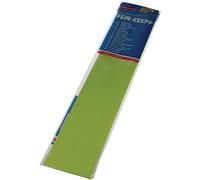 folia 822145-10 - Papel crepé, 10 capas de color verde blanco, cada capa mide 50 x 250 cm, 32 g/m², papel muy elástico y fino, con una superficie irregular y rugosa.