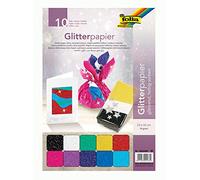 Folia 830409 - Papel brillante para manualidades (70 g / m², 23 x 33 cm, 10 hojas), colores variados [importado de Alemania] , color/modelo surtido