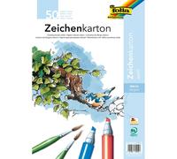 Folia 8400/50 Drawing Card 120 g/m² DIN A3 50 Sheets White Drawing Paper for Var