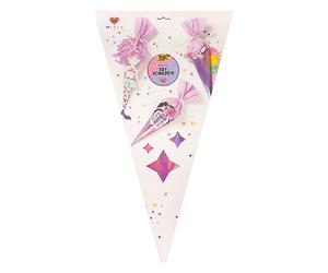 folia 92702 - Kit de manualidades para cucurucho escolar UNICORN, material para manualidades para un cucurucho escolar, se puede diseñar como un unicornio, Frida o sirena, aprox. 68 cm