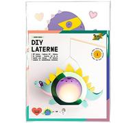 folia 94204 - Set de manualidades para farolillos SUPER DINOS, aprox. 10 x 23 x 33 cm - Material para manualidades para un farolillo, se puede diseñar como un dinosaurio o un bebé dinosaurio