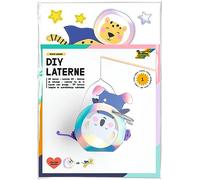 folia 94205 - Set de manualidades para farolillos SPACE SAFARI, aprox. 10 x 23 x 33 cm - Material de manualidades para un farolillo, se puede diseñar como un koala o un tigre