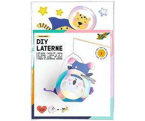 folia 94205 - Set de manualidades para farolillos SPACE SAFARI, aprox. 10 x 23 x 33 cm - Material de manualidades para un farolillo, se puede diseñar como un koala o un tigre