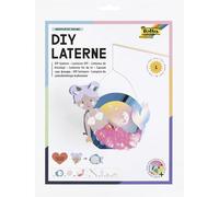 folia 94301 - Farol de bricolaje UNDERWATER DREAMS, aprox. 27,5 x 19 x 6 cm - juego de manualidades de farolillos que se pueden diseñar como una sirena o un pez globo, incl. luz LED y 2 pilas