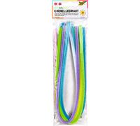 Folia Alambre de chenilla, 10 unidades surtidas en colores pastel, diámetro 8 mm y 50 cm largo, ideal para niños manualidades diseño animales, figuras otras formas