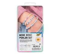 folia- Cartas 32019-Juego Caja de Almacenamiento, 1.832 Piezas, Letras, 1.650x Mini Disco, Smiley, 60x Cuentas en Oro, 2X Banda elástica Cada 2 m en Blanco y rosé, Multicolor (MAX Bringmann 32019)