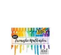 folia-Encaustic-Tarjetas para Colorear DIN A5, 100 Hojas, Papel Especial Muy compactado, Muy Suave para la técnica de Pintura de Cera, Color Blanco, (MAX Bringmann KG 2350)