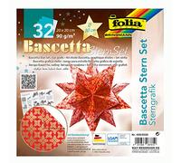 Folia 'Folia 409/2020 Bascetta bltter plegable para de estrella, 200 x 200 mm, color rojo/dorado