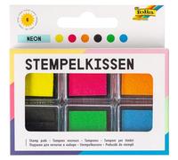 Folia Juego de 6 almohadillas tinta neón, ideal para decorar tarjetas y otras manualidades.