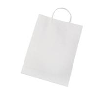 Folia Paper Gift Bags with Raffia Handles - 15cm 20pcs - White #21200