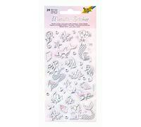 Folia - Pegatinas metálicas, ideales para decorar tarjetas de felicitación, manualidades y scrapbooking, carbón, talla única