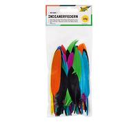 folia Plumas indias 55119, mezcla de colores, plumas surtidas, longitud de aprox. 10 - 20 cm, manualidades y diseño de máscaras, disfraces, atrapasueños UVM, 10 g, gramos