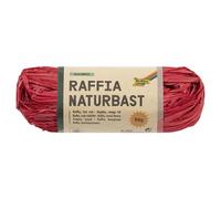 folia Raffia 9020 - Rafia natural de color rojo, 1 paquete de 50 g, cuerda de mezcla de paja natural, ideal para manualidades, decoración o arreglos de flores, ramos y otros trabajos florales