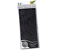 Folia relief adhesivo para todo el año, 10 hojas, 10 x 24 cm, colour negro & blanco coloures surtidos