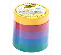 folia Washi Tape, Cinta Adhesiva de Papel de arroz, Paquete de 5 Unidades, 10 m