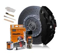 Foliatec Juego de pintura para pinzas de freno, Midnight Black Matt, juego de 7 piezas