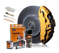 Foliatec Barniz pinza freno 2165 Prestige Gold Metallic, resistente al calor, juego 7 piezas