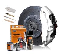 Foliatec Juego de pintura para pinzas de freno, Pure White, juego de 7 piezas