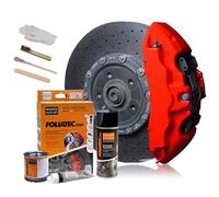 Foliatec Barniz para pinzas de freno 2175 resistente al calor Rojo mate 7 piezas para 4 pinzas