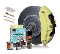 Foliatec Juego de pintura para pinzas de freno, resistente al calor, juego completo para 4 pinzas de freno, Creamy Vanilla, juego de 7 piezas