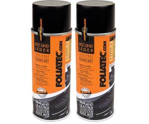 Foliatec Sitz und Leder Farbspray, schwarz matt (Paquete de 2)
