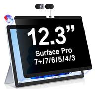Folie de Privacidad Magnética para Microsoft Surface Pro 7+/7/6/5/4/3 (12,3 pulgadas), Folie Anti-Visión Desmontable para Surface Pro 7,con Anti-Reflejo, Anti-Luz Azul y Funcionalidad Anti-Visión
