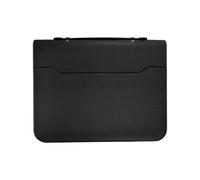 Folio Document Organizer, A4 Receipt Holder File Binder with Zipper, PU Leather Multifuncional Legal Pad Holders, organizador de negocios, carpeta de trabajo de oficina para reuniones y viajes