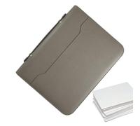Folio Document Organizer, A4 Receipt Holder File Binder with Zipper, PU Leather Multifunctional Legal Pad Holders, Business Organizer, Office Work Binder for Meetings and Travel, 34.5x26.5x5cm