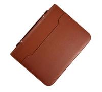 Folio Document Organizer, A4 Receipt Holder, PU Leather File Binder, Zipper Closure, Multifunctional Legal Pad Holder, 13.58x10.43x1.97 inches, Business for Meeting, Travel