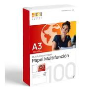 Folios A3 100gr, Papel para Impresora Láser e Inkjet, Papel Blanco para Imprimir, Escribir o Dibujar, Hojas DIN A3 297x420mm Uso Profesional, Paquete de Folios para Oficina y Hogar-SIDI (100gr, 150h)