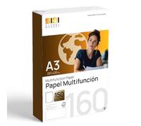 Folios A3 160gr, Papel para Impresora Láser e Inkjet, Papel Blanco para Imprimir, Escribir o Dibujar, Hojas DIN A3 297x420mm Uso Profesional, Paquete de Folios para Oficina y Hogar-SIDI (160gr, 150h)