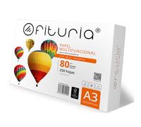 Folios A3, Papel Multiusos para Impresora y Fotocopiadora, Papel Blanco para Entornos Laborales y Uso Doméstico, Hojas din A3 80g/m², Paquete de Folios - Ofituria (250 hojas)